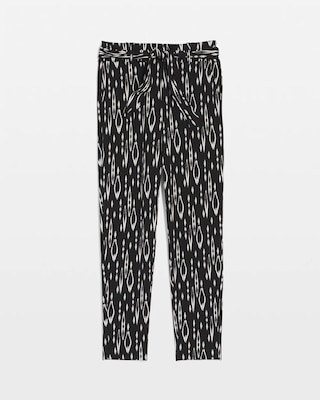 Jersey-Knit High-Rise Tapered Ankle Pants | White House
